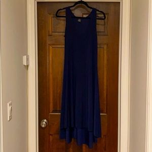 Navy hi low tank dress